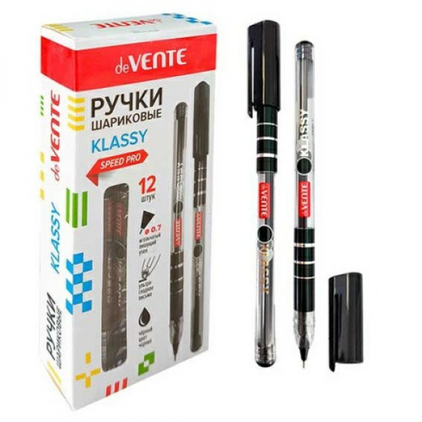 Ручка шариковая "DeVente.Klassy" 0,7мм черная, на масляной основе