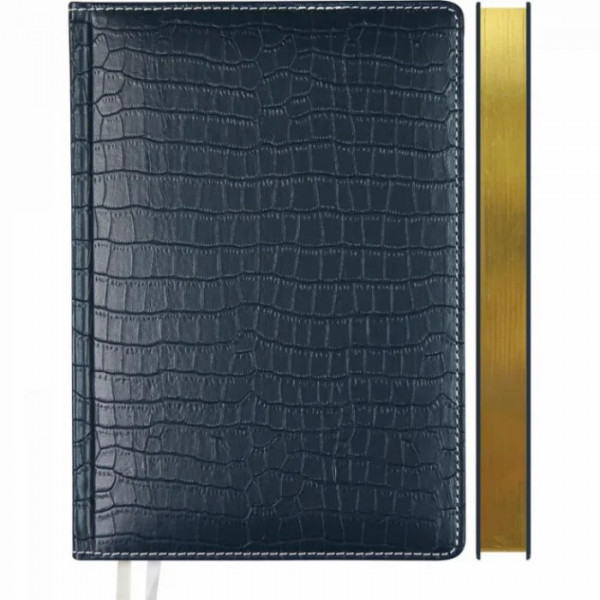 Ежедневник датир. 2026 "deVENTE. Wild" А5 336стр, тв. обл. ис. кожа темно-синий