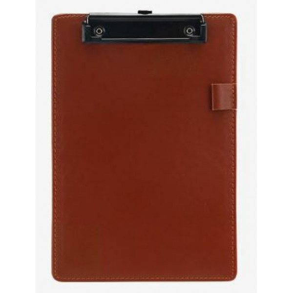 Клипборд "de VENTE" А4, картон 2,5 мм, иск.кожа, петля д/ручки, коричневый