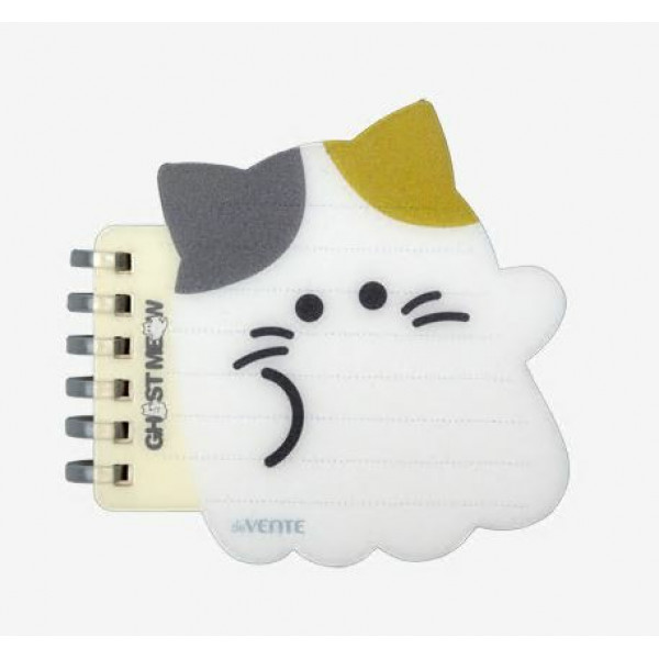 Блокнот 160стр. лин. "deVente. Ghost Meow" А7 (95*92мм) белый котенок