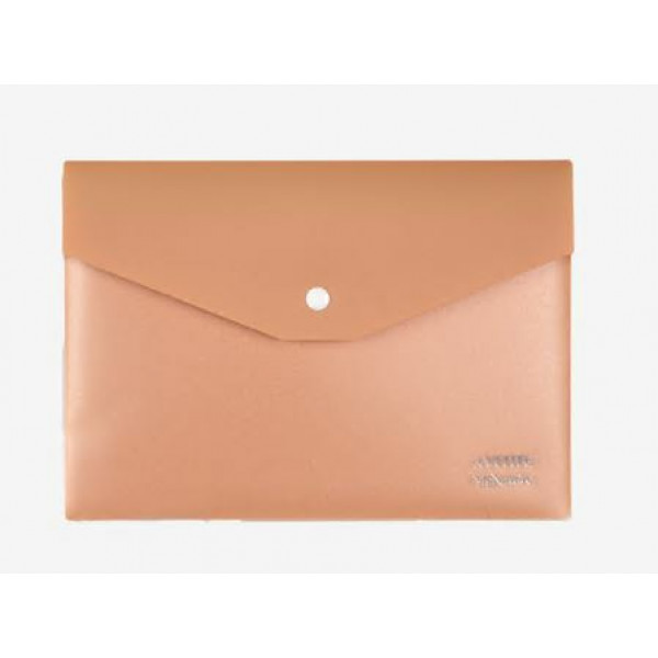 Папка-конверт на кнопке А5 "deVente. sigNATURE" фактура "ткань" пудрово-розовая