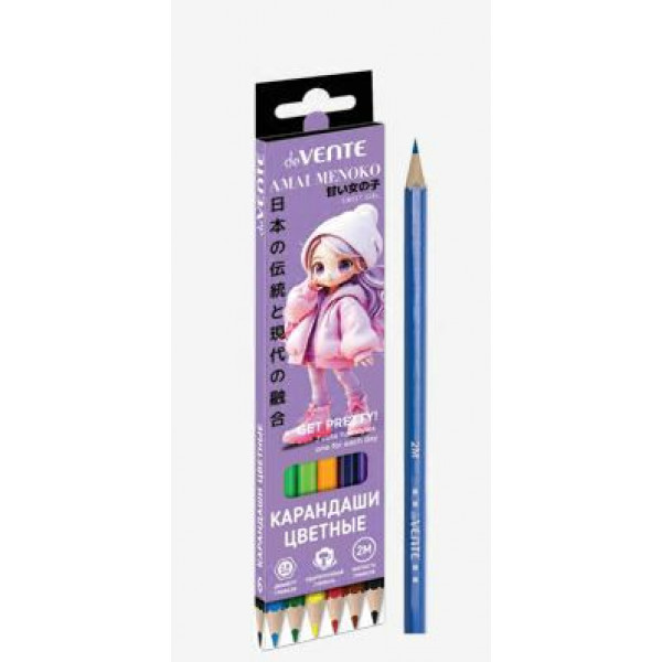 Карандаши 6цв. "deVENTE. Amai Menoko" 2М, шестигранные