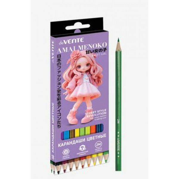 Карандаши 18цв. "deVENTE. Amai Menoko" 2М, шестигранные