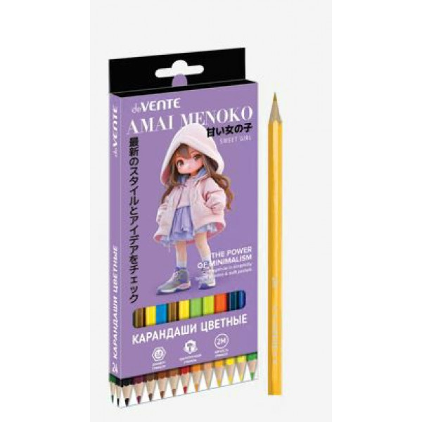 Карандаши 24цв. "deVENTE. Amai Menoko" 2М, шестигранные