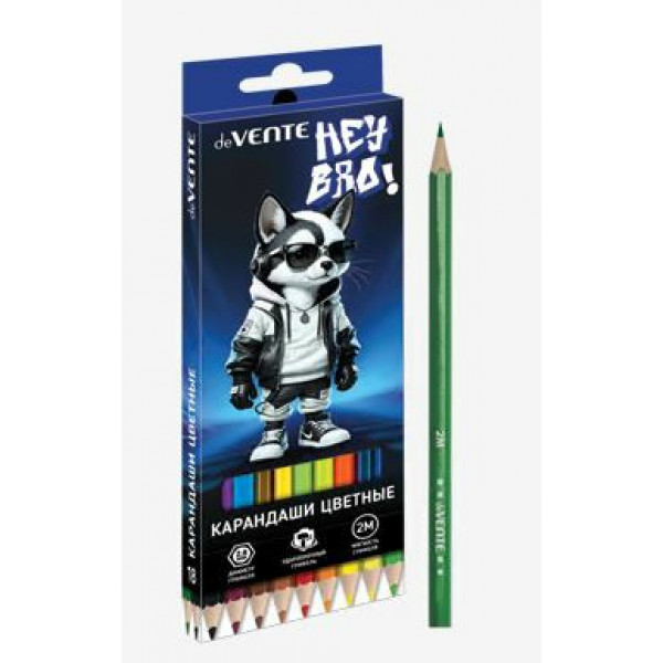Карандаши 18цв. "deVENTE. Hey Bro" 2М, шестигранные