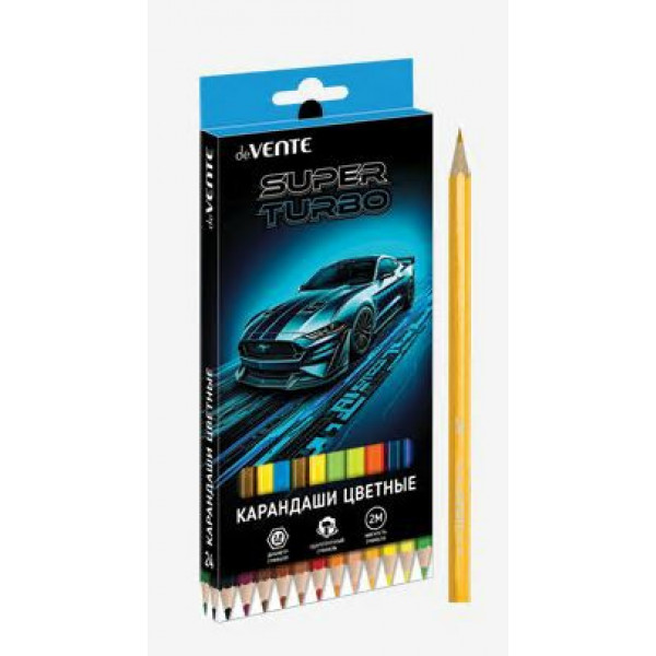 Карандаши 24цв. "deVENTE. Super Turbo" 2М, шестигранные