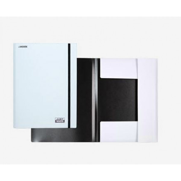 Папка с резинкой "deVENTE. JUST WHITE" A4, 600 мкм, фактура "soft-touch"верт. 3 кл. белая