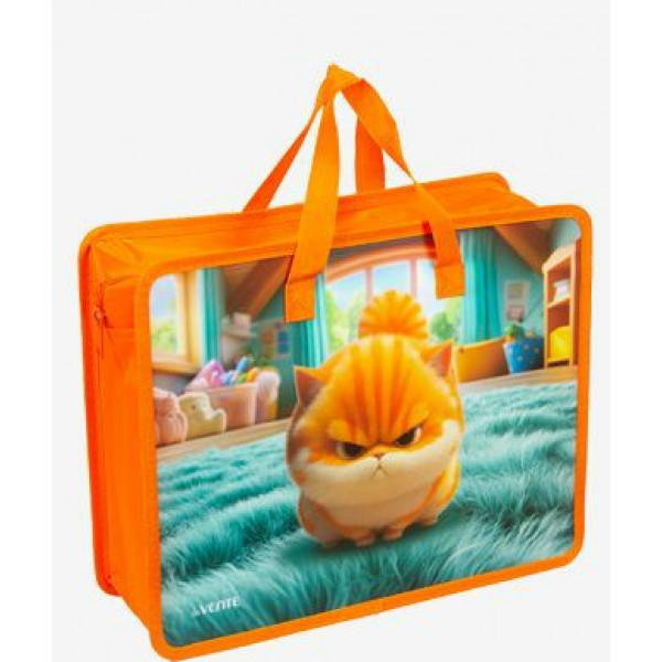 Папка для тетрадей, ИЗО и технологии "deVENTE. Angry Cat" A4, на молнии сверху, пластик