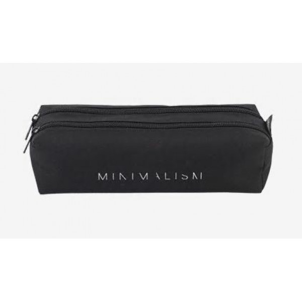 Пенал "deVENTE. Minimalism" прямоуг 21x6x6 полиэстр с водоот.пропитк, 2отд. на молн. для 40пр, черн.