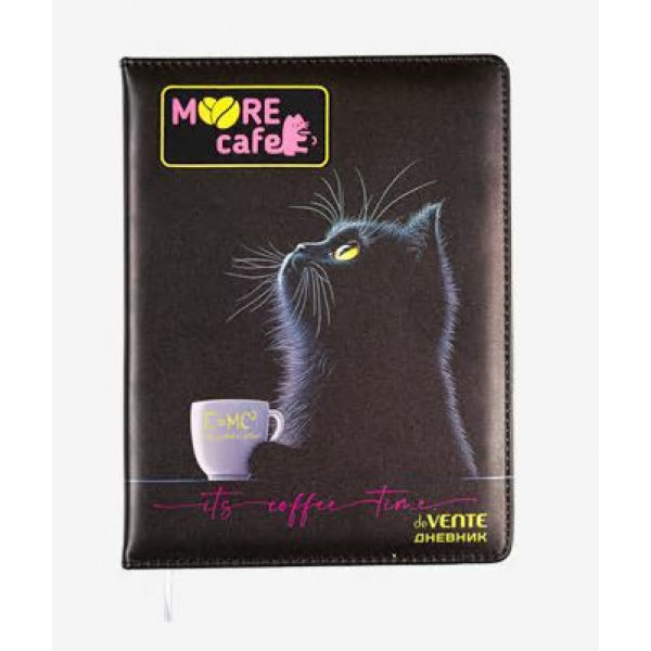 Дневник "deVENTE. MooreCafe"  универс, 48 л, тв. обл. искусс.кожа