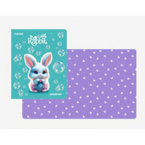Дневник "deVENTE. Little Rabbit" универс, 48 л, тв. обл. искусс.кожа