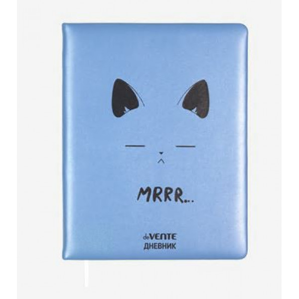 Дневник "DeVente. Mrrrr..." универсал.48л. тв. обл. ис. кожа, синий
