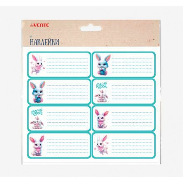 Набор наклеек для тетрадей "deVENTE. Little Rabbit" 40x96 мм, 8 шт