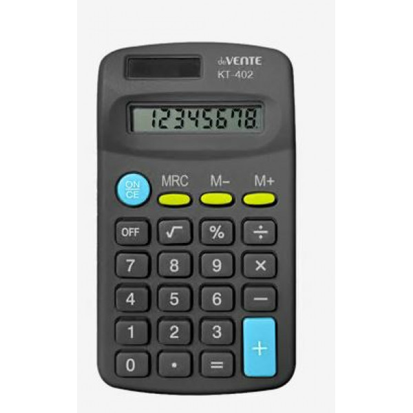 Калькулятор карманный "deVENTE" 8-разр. KT-402 113*64*20мм, черный