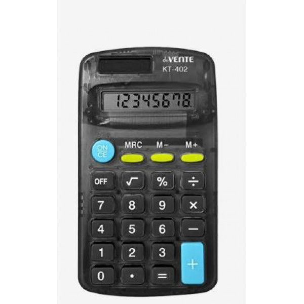 Калькулятор карманный "deVENTE" 8-разр. KT-402 113*64*20мм, черный