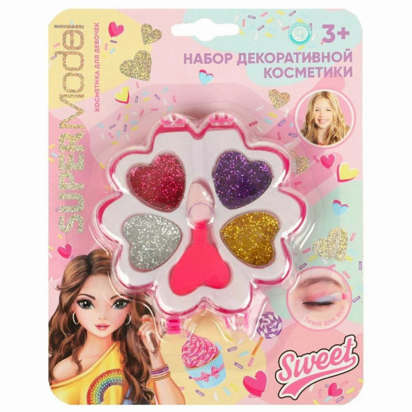 Косметика для девочек Милая леди тени для век с блестками