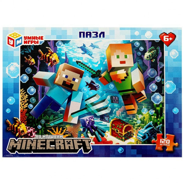 Пазл 120 дет. Подводный Minecraft