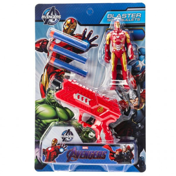 Бластер с мягкими пулями .фигурка.команда мстителей