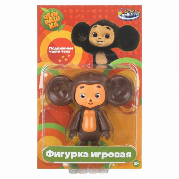 Фигурка Чебурашка 8 см. флокированный блистер