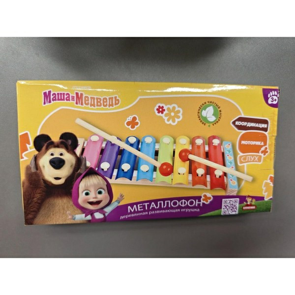 Игрушка дерев. металлофон Маша и Медведь