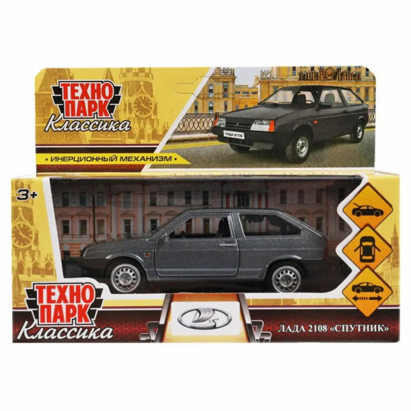 Машина металл.LADA-2108 Спутник 12см. серый