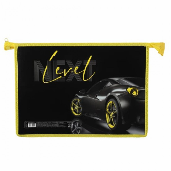 Папка для тетрадей А4 пластик/картон молния сверху 1 отд. Speed Racing