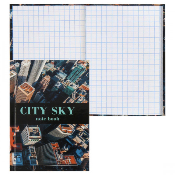 Записная книга А7 48л.кл. City sky