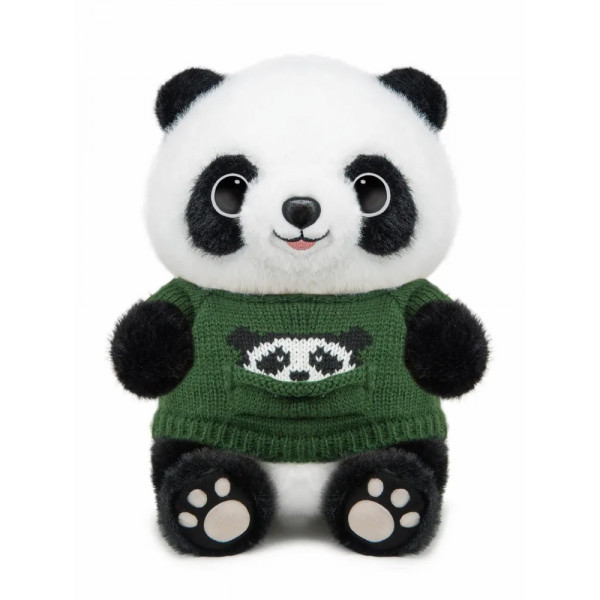 Мягкая игрушка "Панда в зеленом свитере" 25см MAXITOYS