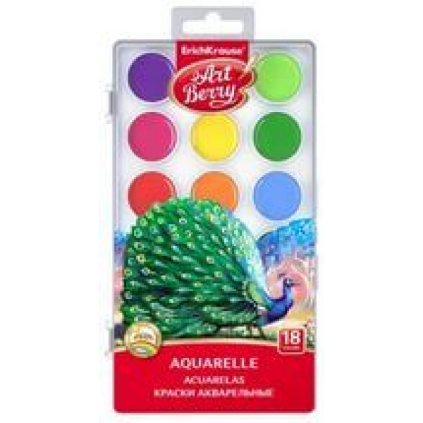 Краски акварельные ArtBerry 18 цв. с УФ защитой яркости