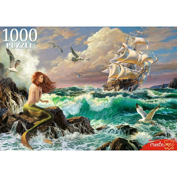 Пазлы 1000 Русалка и корабль