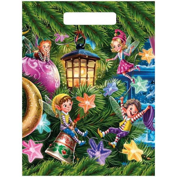 Пакет полиэт. Новогодние феи 36,5*48см 50 мкм.