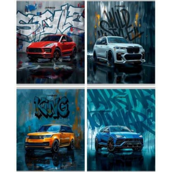 Тетрадь 96л кл. Машины и граффити