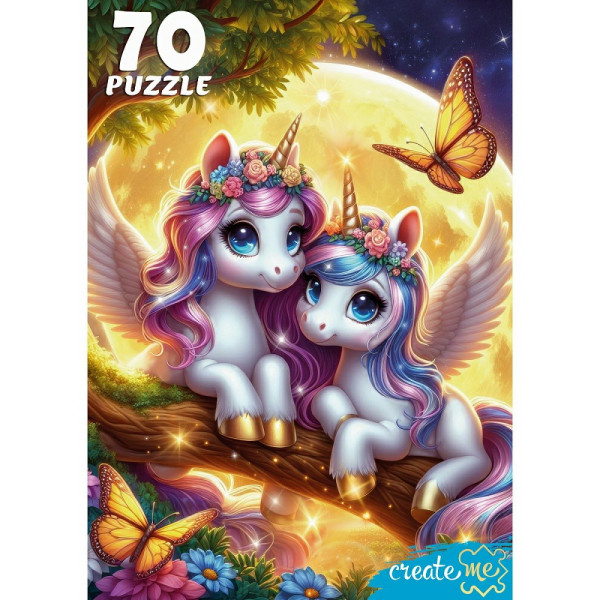 Пазлы 70 Ночные Единороги