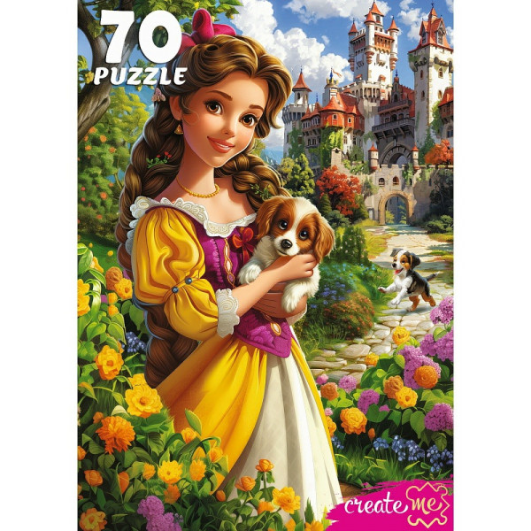 Пазлы 70 Принцесса с щенком