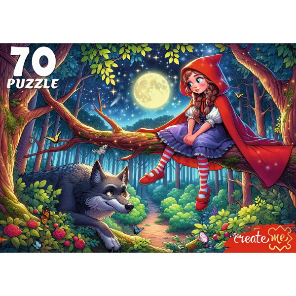Пазлы 70 Красная шапочка и волк