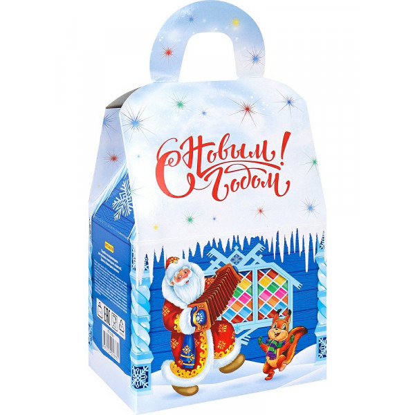 Коробка для конфет Домик "Новогоднее веселье" Собственная разработка 1000гр.