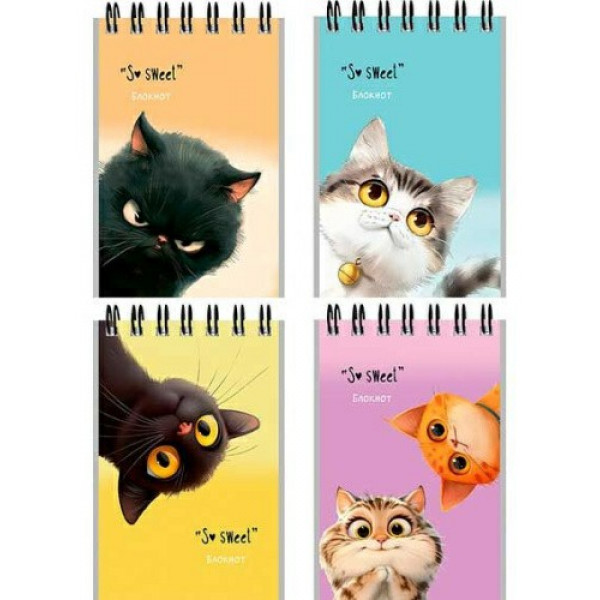 Блокнот А7 40л. Забавные котики-1