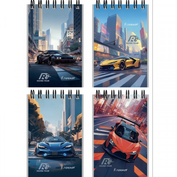 Блокнот А7 40л. Городские спорткары
