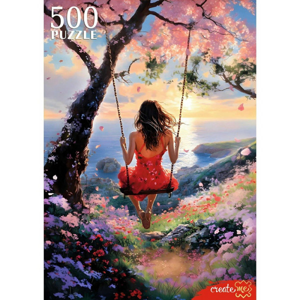 Пазлы 500 Девушка на качелях