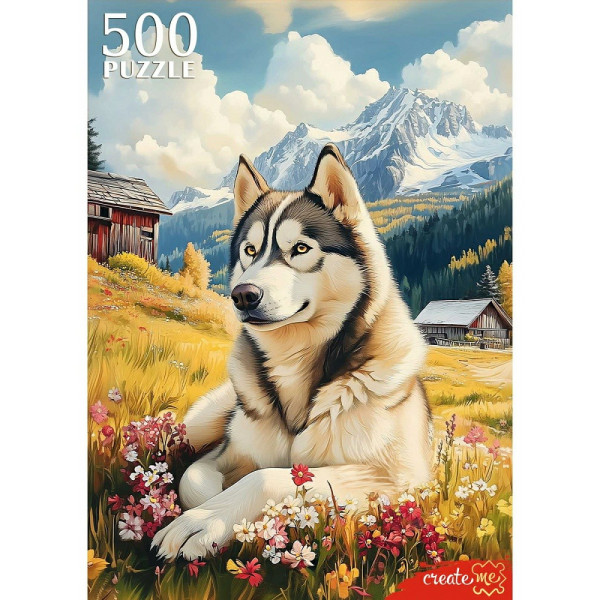 Пазлы 500 Собака в горах