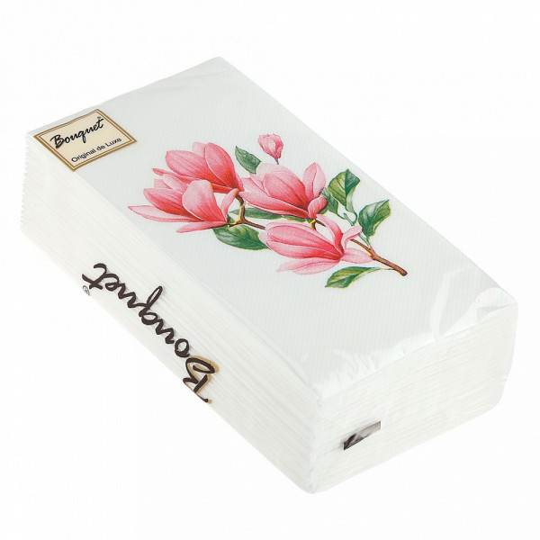 Салфетки бум. декоративные 2сл. 20л. 33*33 Bouquet de Luxe "Магнолия"