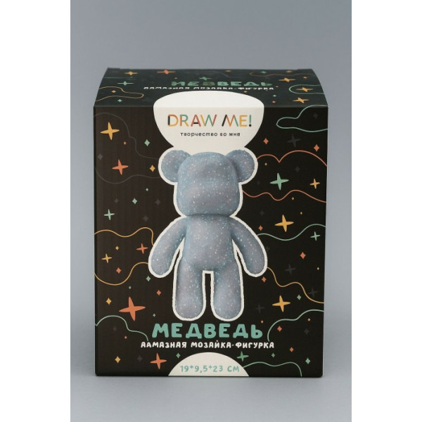 Алмазная мозаика на фигурке Draw me! "Blue bear"(14*9,5*23см)