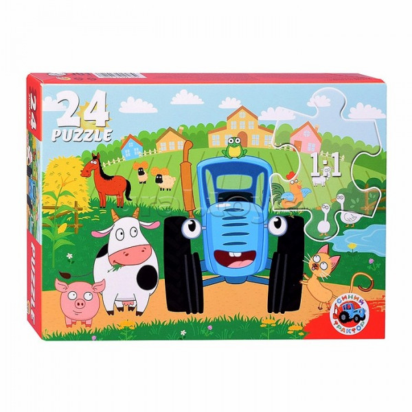 Пазлы 24 Синий Трактор