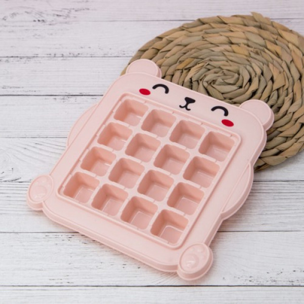 Лоток для льда " Bear" pink