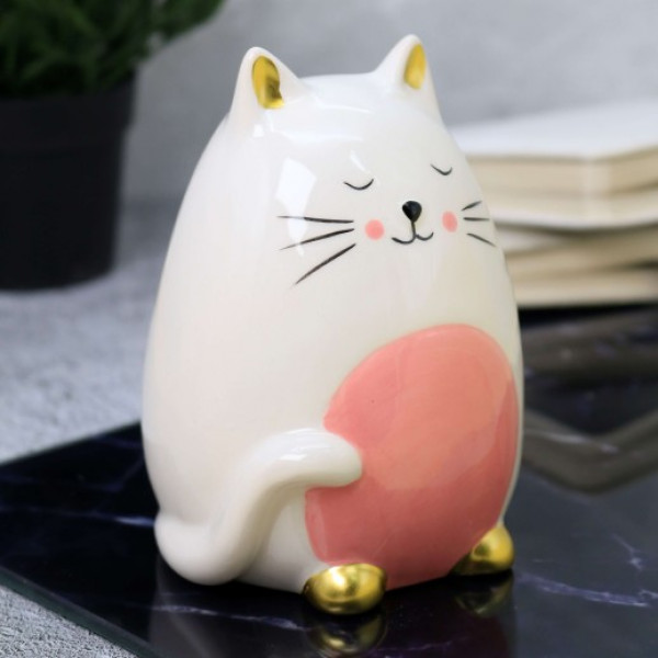 Копилка керамическая " Sleepy cat"