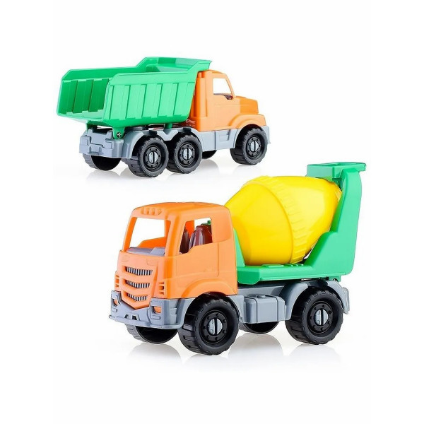 Набор грузовиков №2 Строительный (Самосвал+Бетоновоз)