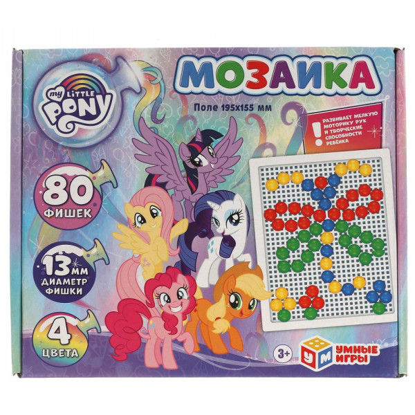Мозаика пластик. Мой маленький пони 80ф. 4цв.