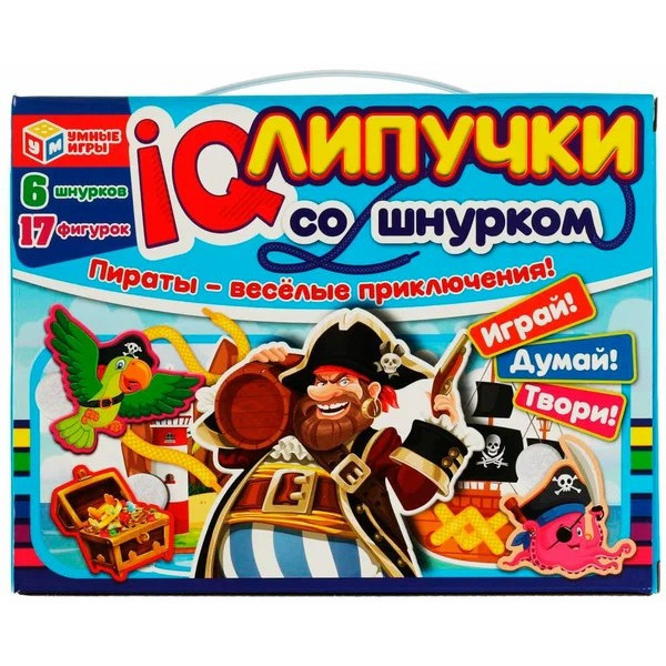 Игра IQ липучки со шнуровкой. Пираты-веселые приключения