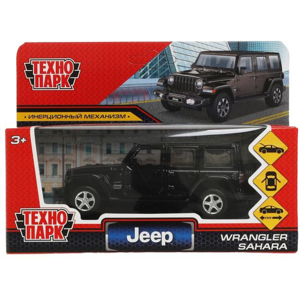 Машина мет. JEEP WRANGLER SAHARA, 12см, черный