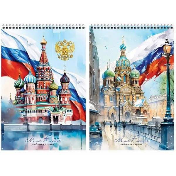 Блокнот 80л. А4 Россия спираль
